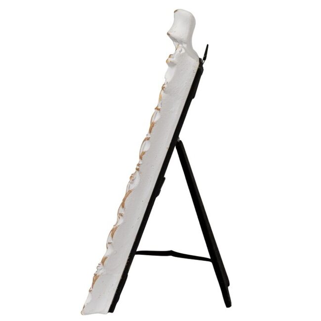 Photo Frame with Bow - Gold & White