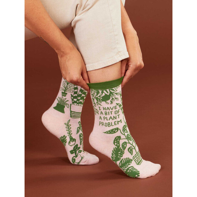 Blue Q Plant Problem Women's Crew Socks