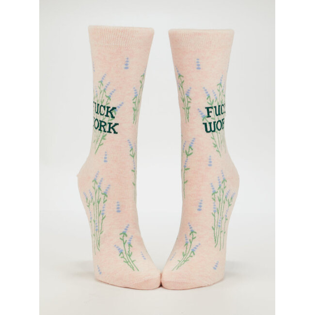 Blue Q Fuck Work Women's Crew Socks