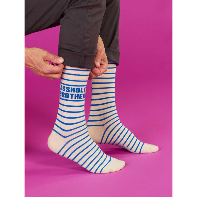 Blue Q Asshole Brother Men's Crew Socks