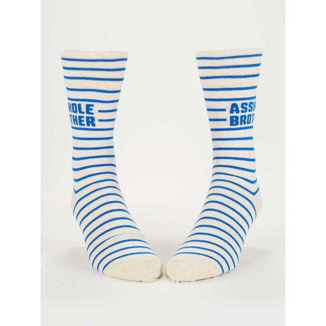 Blue Q Asshole Brother Men's Crew Socks