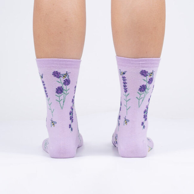 Sock it to me Ladies Crew - Bees and Lavender