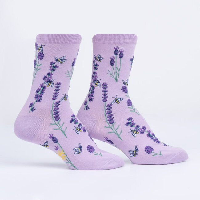 Sock it to me Ladies Crew - Bees and Lavender