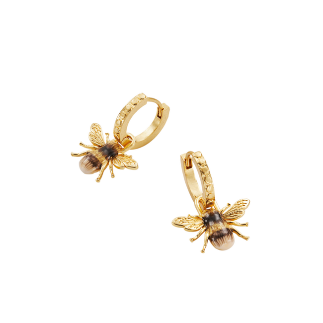 Fable England Bee Huggie Earrings