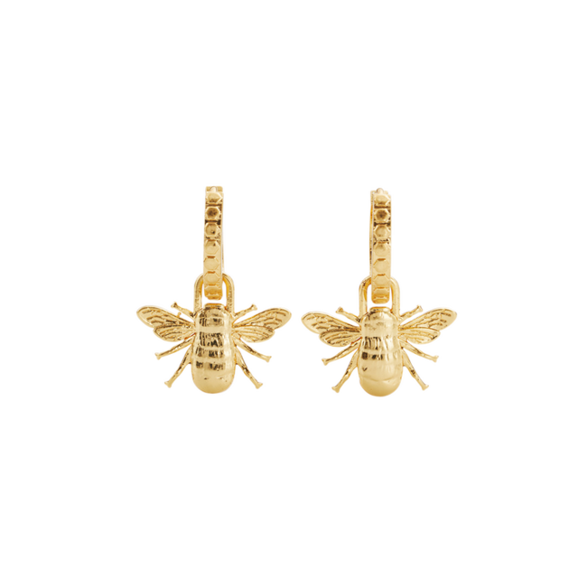 Fable England Bee Huggie Earrings