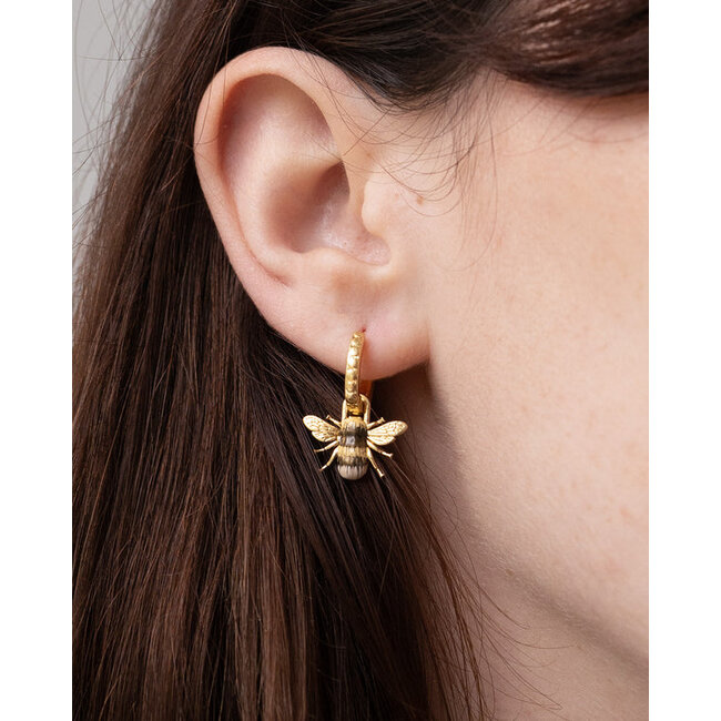 Fable England Bee Huggie Earrings