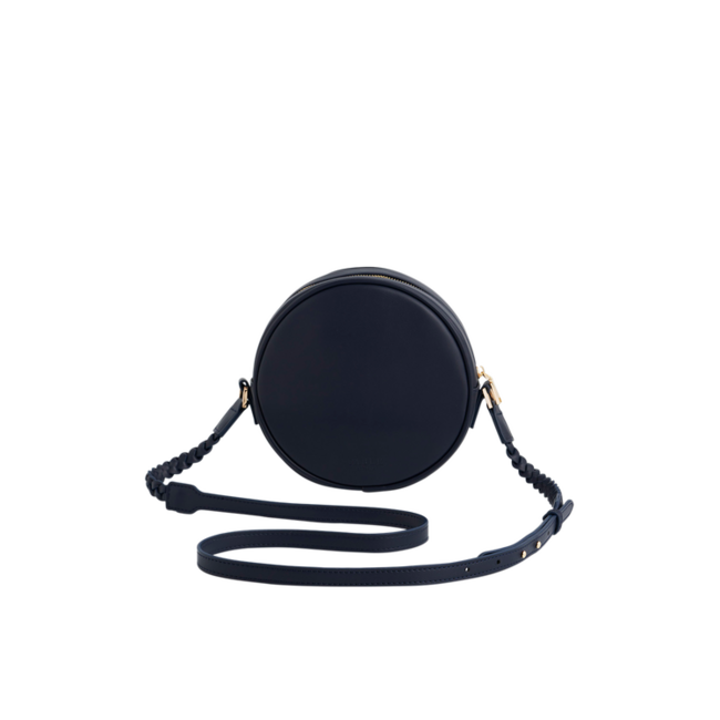 Fable England Red Admiral Navy Embroidered Circle Bag