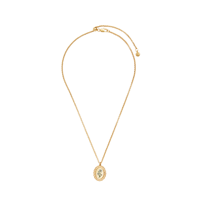Fable England Forget Me Not Cameo Necklace
