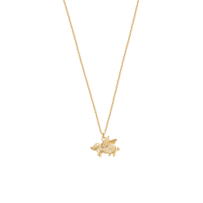 Fable England Flying Pig Necklace