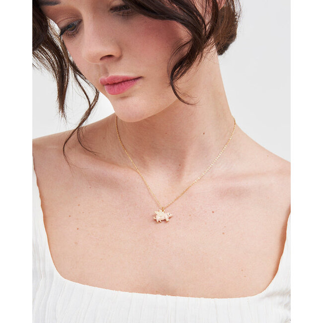 Fable England Flying Pig Necklace