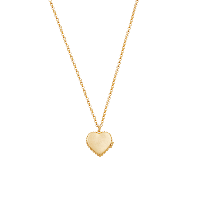 Fable England Gold Jasmine Heart Locket Necklace