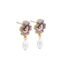 Fable England Pansy Pearl Earrings