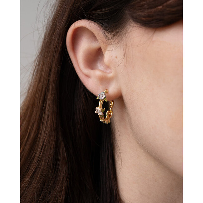 Fable England Wildflower Garden Hoop Earrings