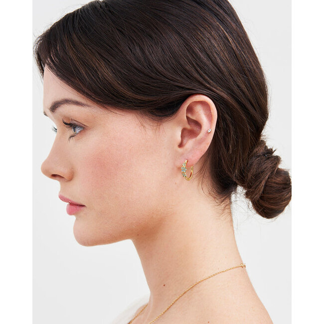 Fable England Floral Wreath Hoop Earrings