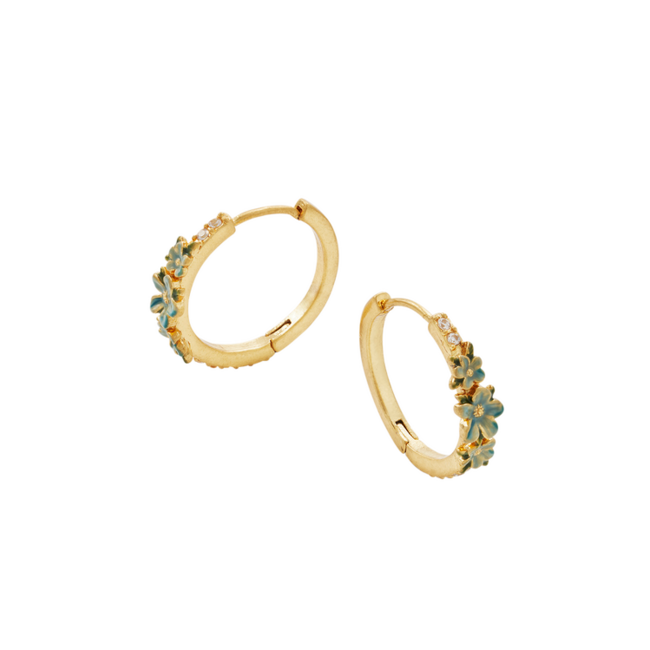 Fable England Floral Wreath Hoop Earrings