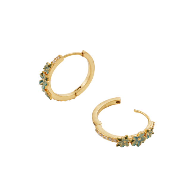 Fable England Floral Wreath Hoop Earrings