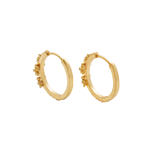 Fable England Floral Wreath Hoop Earrings