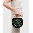 Fable England Sunflower Green Velvet Embroidered Top Handle Bag