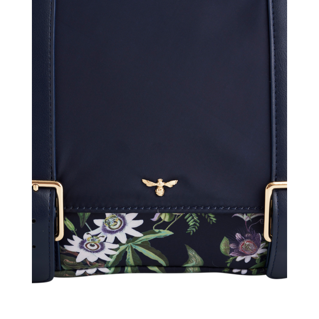 Fable England Passion Flower Navy Satchel