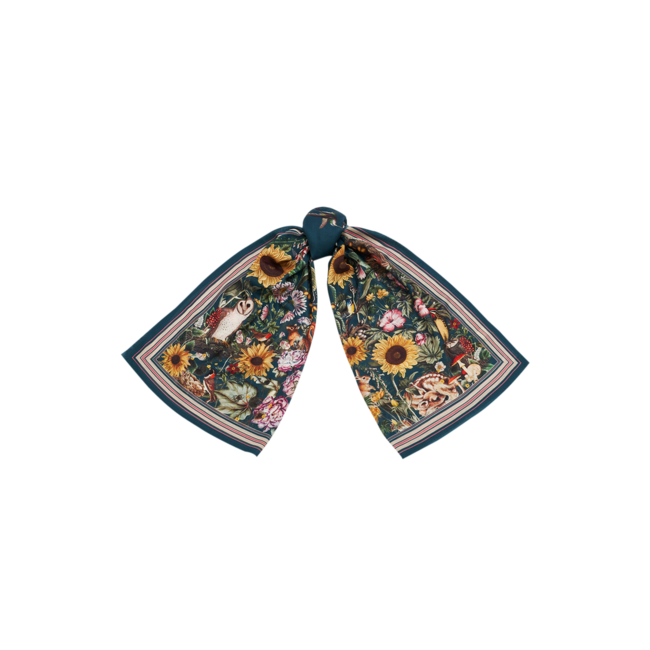 Fable England Botanical Green Long Scarf