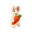 Felt Bunny With Carrot Ornament