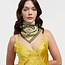 Fable England Nouveau Floral Yellow Square Scarf