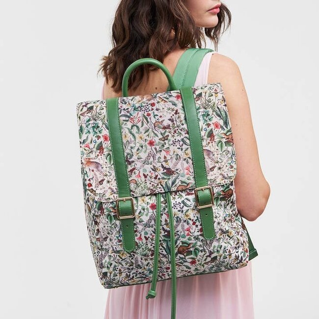 Fable England Garden Floral Cream Backpack