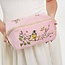 Fable England Love Scatter Pink Velvet Embroidered Cosmetic Pouch