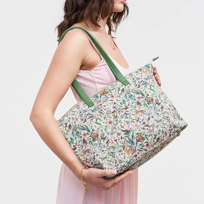 Fable England Garden Floral Cream Grab Tote