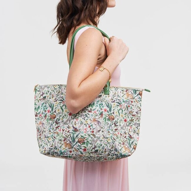 Fable England Garden Floral Cream Grab Tote