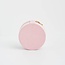 Fable England Ladybug Pink Velvet Embroidered Circle Jewellery Box