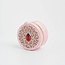 Fable England Ladybug Pink Velvet Embroidered Circle Jewellery Box
