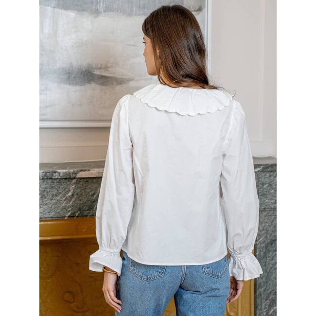 Poplin Blouse With Embroidery Details