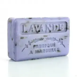 Au Savon de Marseille Lavender flowers - French soap with organic shea butter 125g