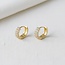 Small CZHuggie Hoop Earrings