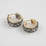 Gold Plated Black Zirconia Huggie Earrings