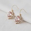 Vintage Inspired Pink Gemstone Cubic Zirconia Dangle Earrings