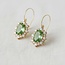 Olive Green Gemstone Drop Earrings