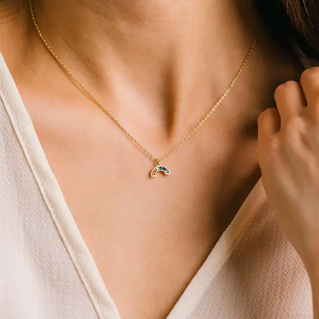 Lover’s Tempo Riot Rainbow Necklace - Gold