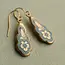 Silk Purse, Sow's Ear Forget Me Not Blue Victorian Drop Earrings