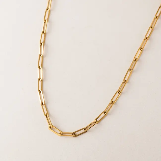 Lover’s Tempo Bold Paperclip Necklace - Gold - Waterproof