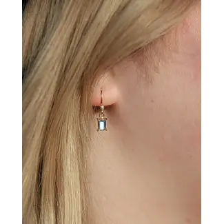 Heart + Lotus Embodied Radiance Earrings in Labradorite + Gold