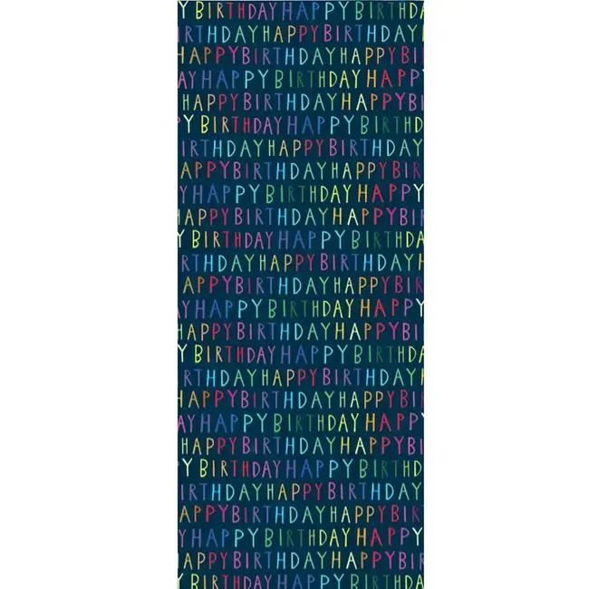 Glick Tissue - Happy Birthday - Navy - 4 sheets