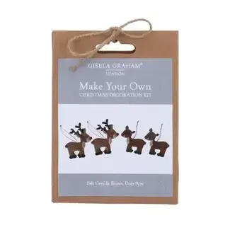 Gisela Graham Fabric Reindeer Decoration Kit