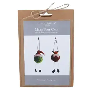 Gisela Graham Fabric Sprout/Pudding Decoration Kit