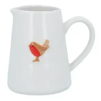 Gisela Graham Stoneware Mini Jug - Robin