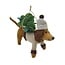 Ornament - Wool Dog Brown With Tree