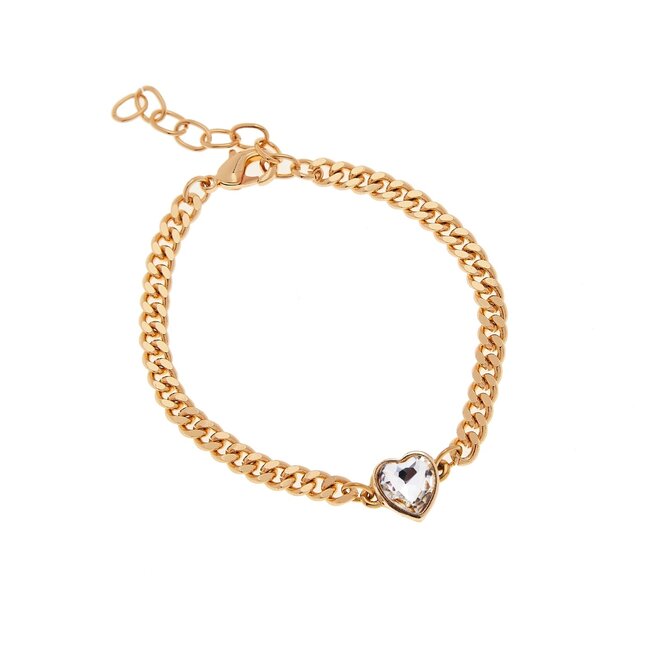 Foxy Originals Freya Heart Bracelet On Curb Chain (More to choose from)