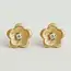 Floral & Cubic Zirconia Stud Earrings