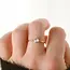 Gold Cz Solitaire Ring - Waterproof